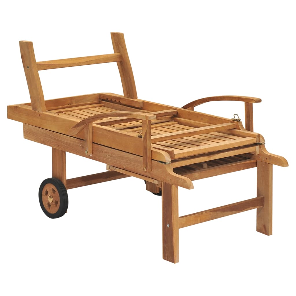 Chaise Longue Bois De Teck Solide