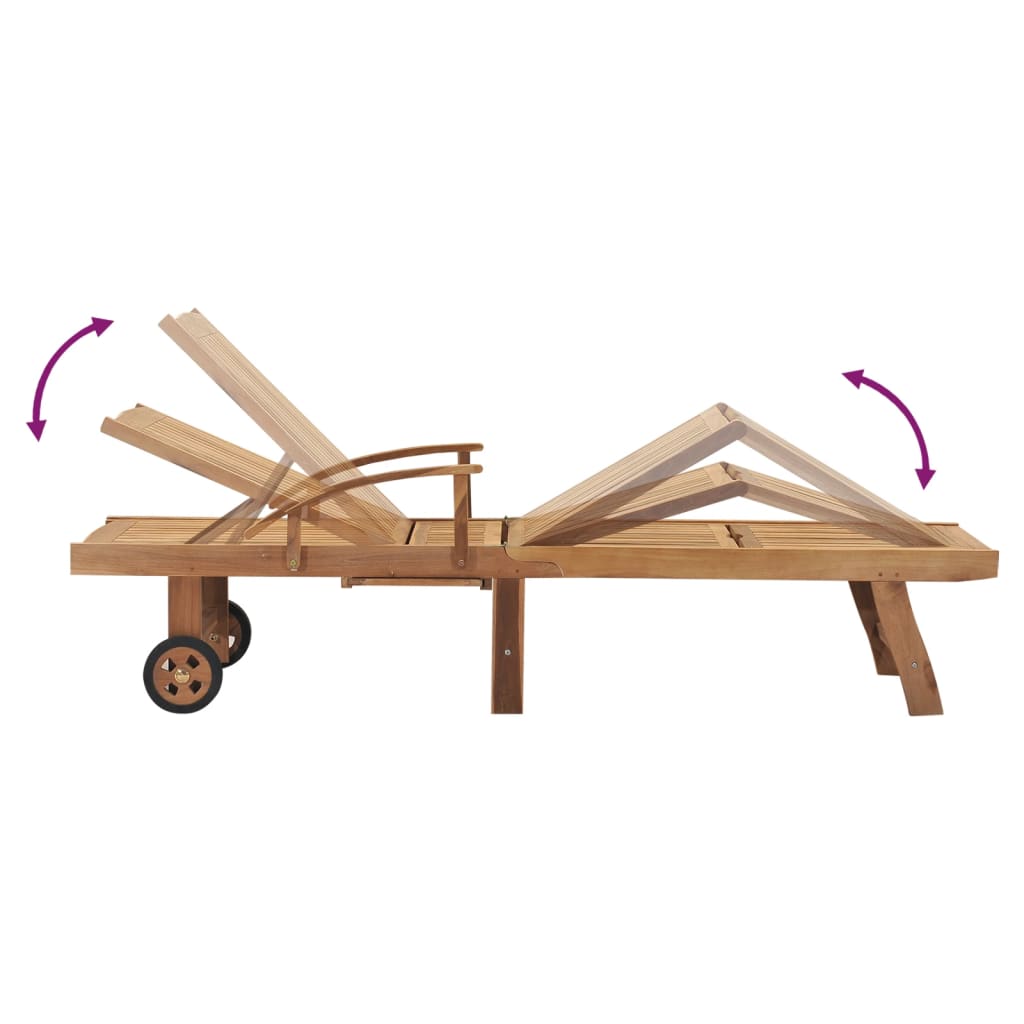 Chaise Longue Bois De Teck Solide