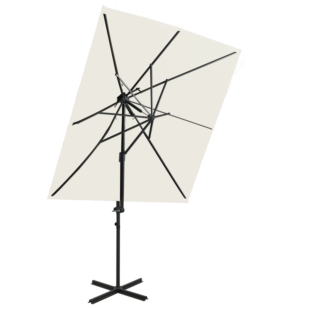 Parasol De Jardin En Porte-À-Faux À Double Toit