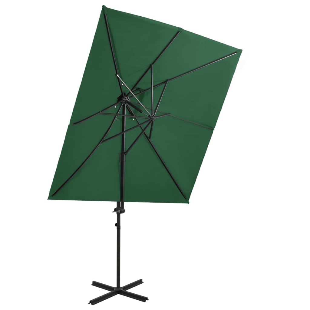 Parasol De Jardin En Porte-À-Faux À Double Toit
