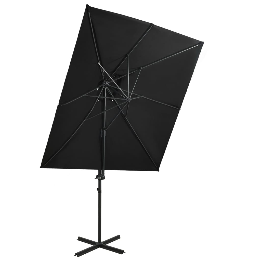 Parasol De Jardin En Porte-À-Faux À Double Toit
