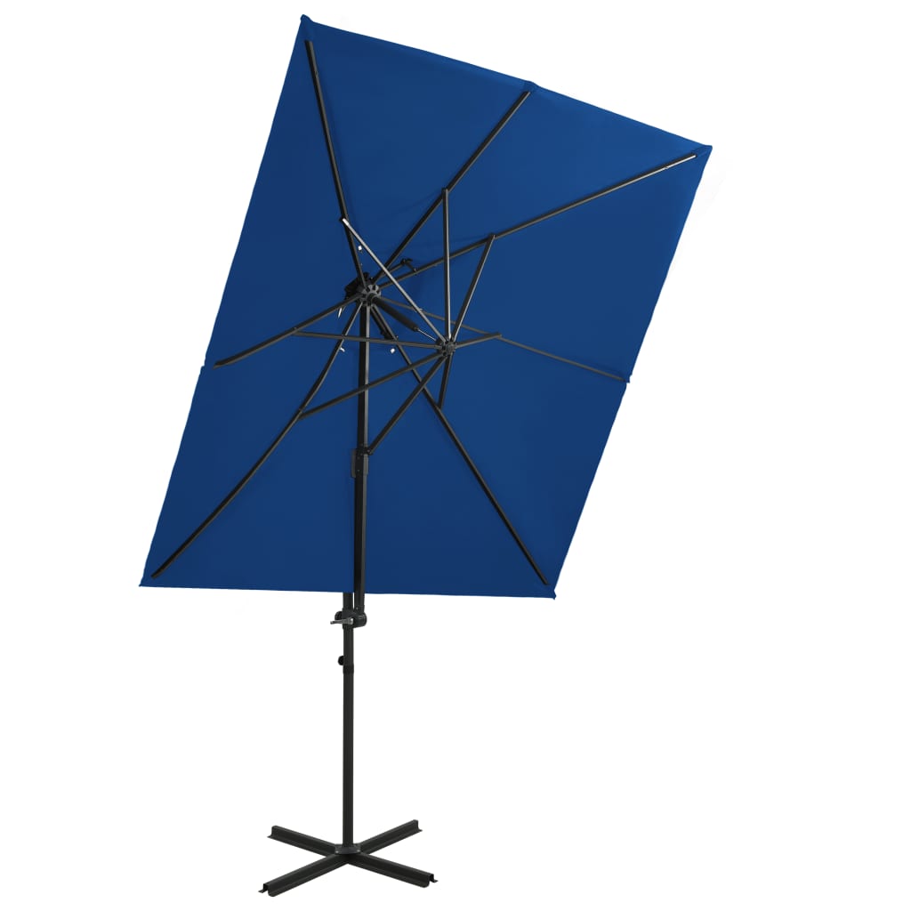 Parasol De Jardin En Porte-À-Faux À Double Toit