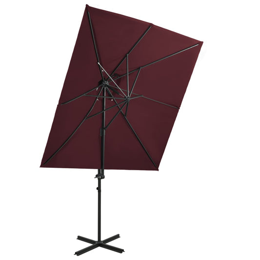 Parasol De Jardin En Porte-À-Faux À Double Toit