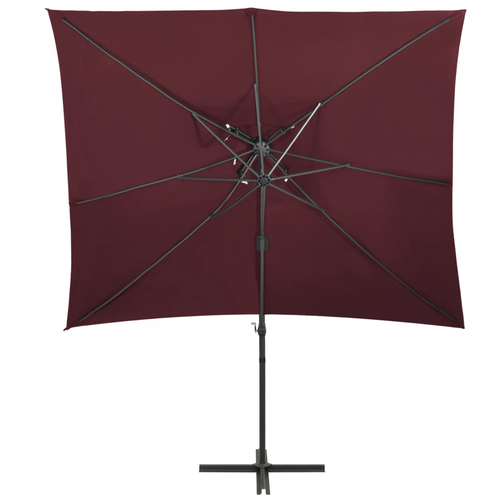 Parasol De Jardin En Porte-À-Faux À Double Toit