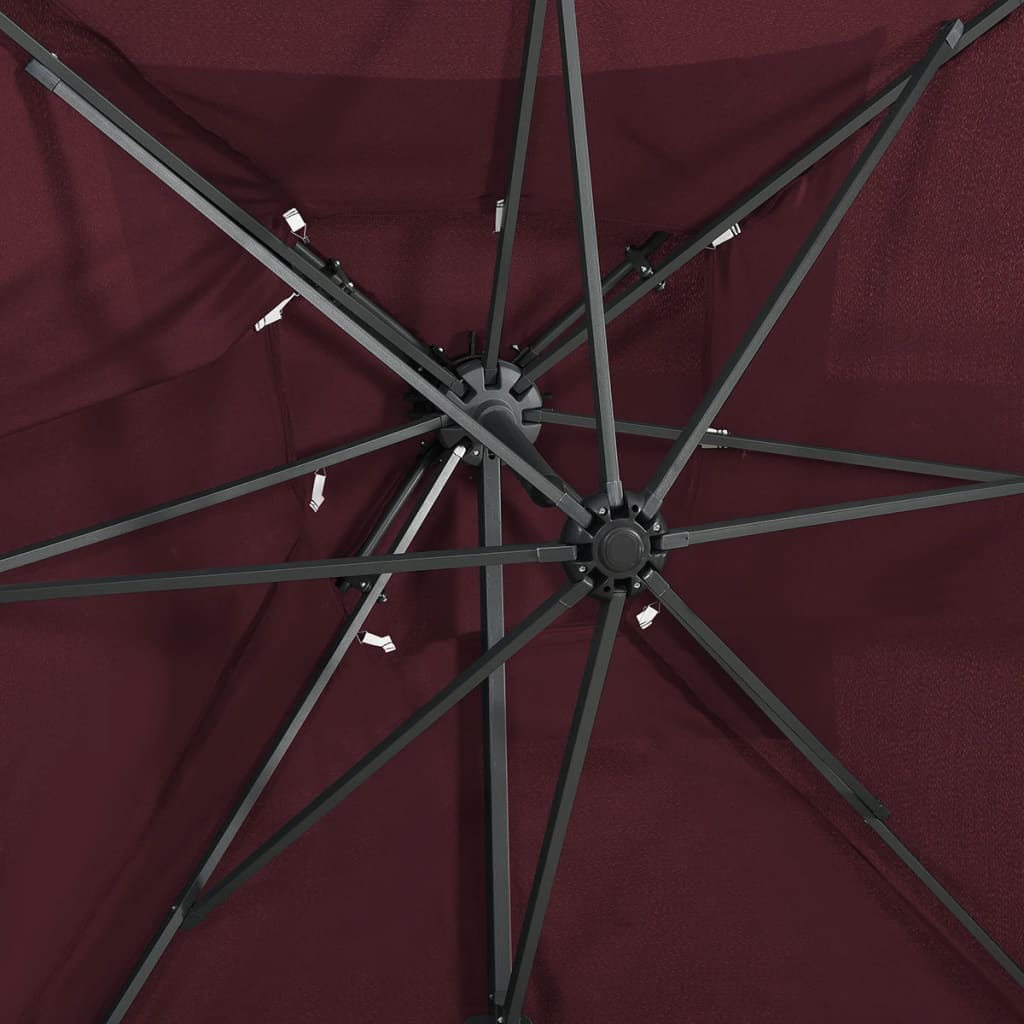 Parasol De Jardin En Porte-À-Faux À Double Toit