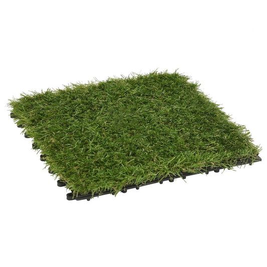 Carreaux De Gazon Artificiel 22 Pcs Vert 30X30 Cm