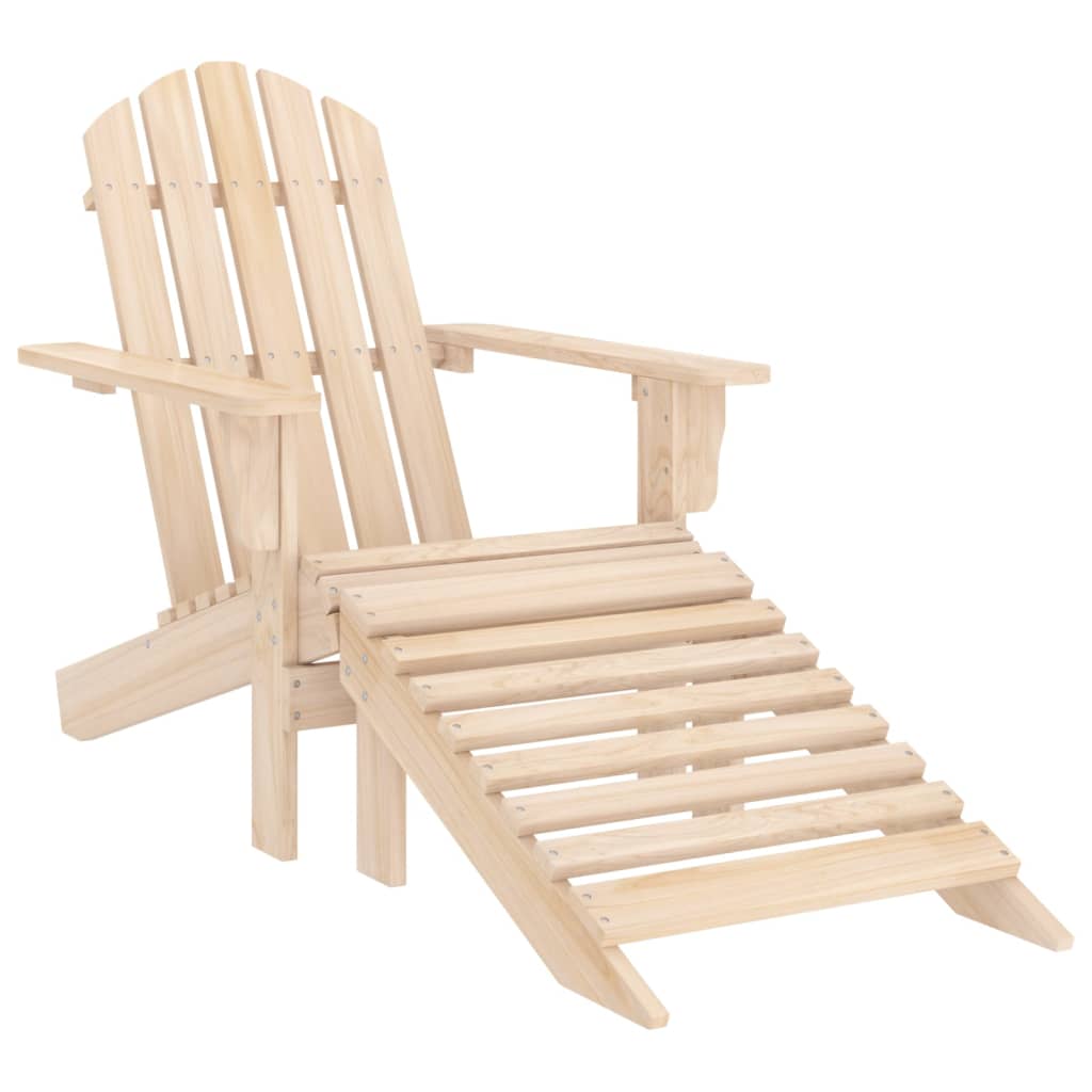 Chaise De Jardin Avec Pouf Bois