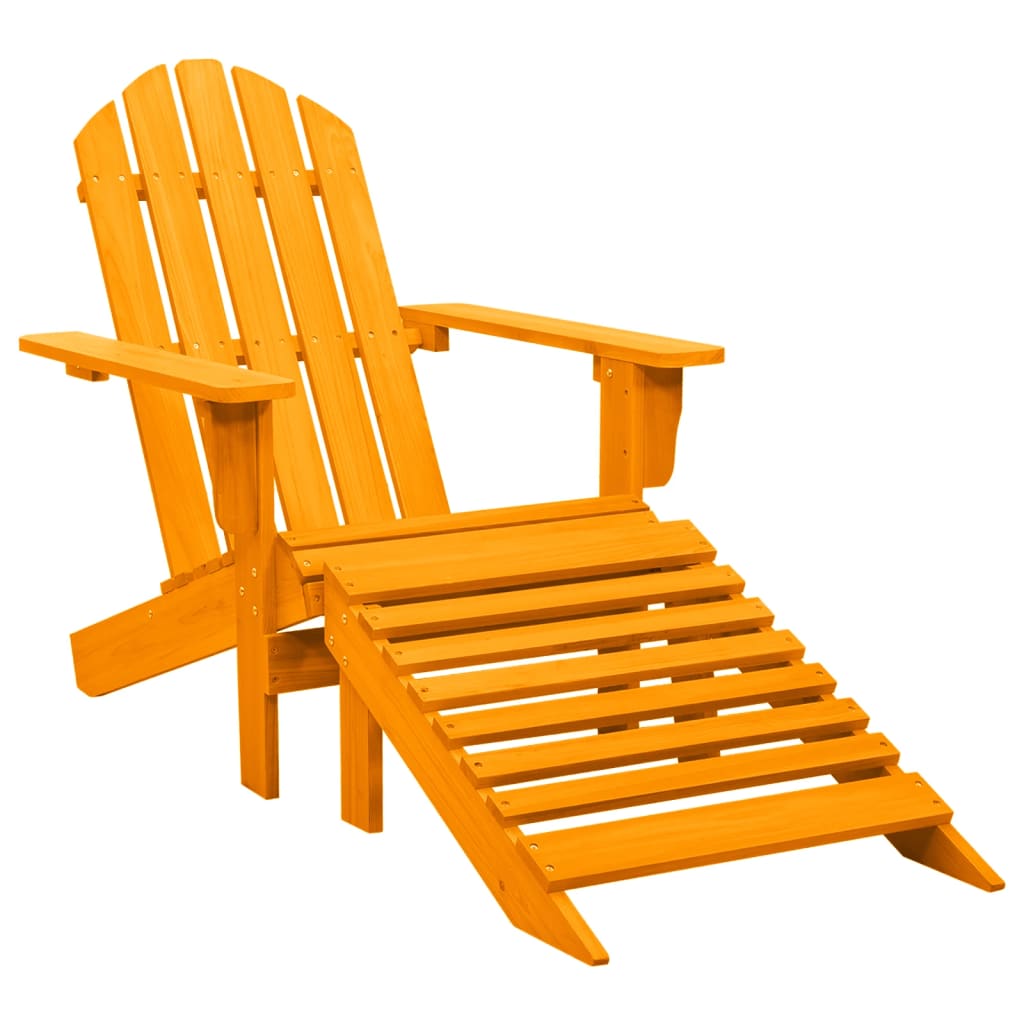 Chaise De Jardin Avec Pouf Bois