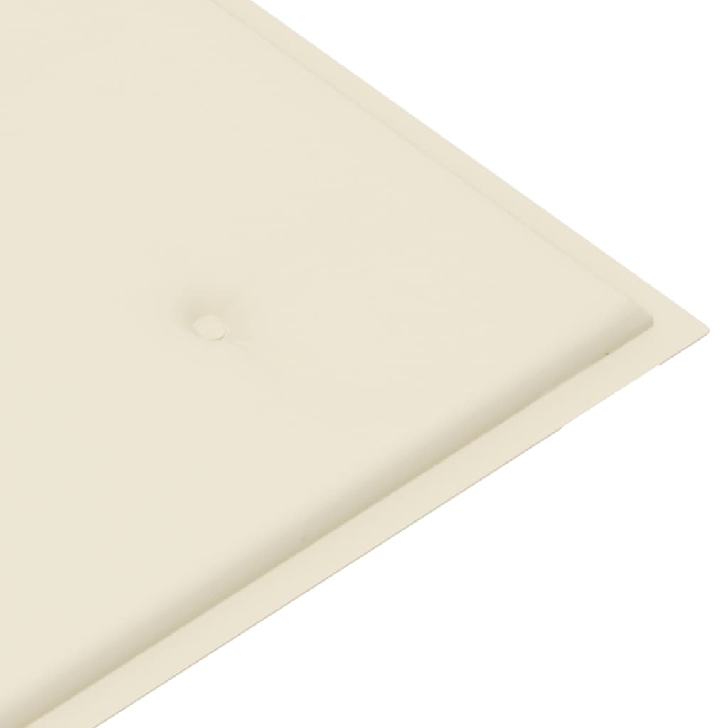 Banc De Jardin Avec Coussin 120 Cm Bambou Crème