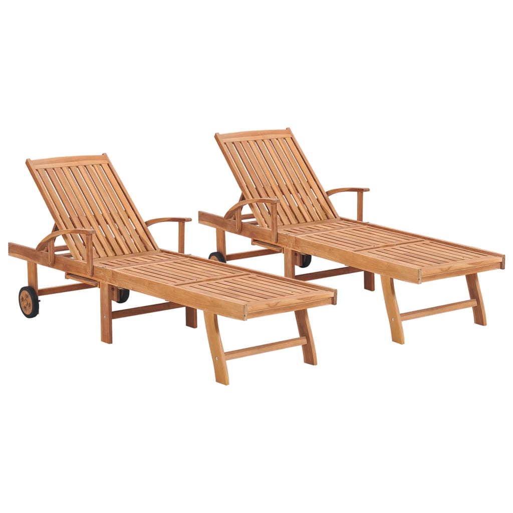 Chaise Longue Bois De Teck Solide
