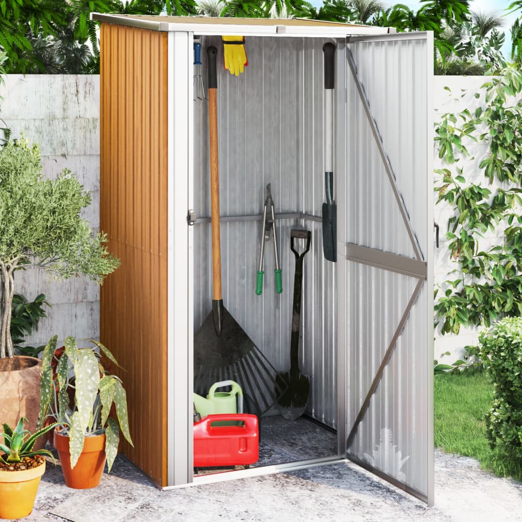 Abri De Jardin 118,5X97X209,5 Cm Acier Galvanisé