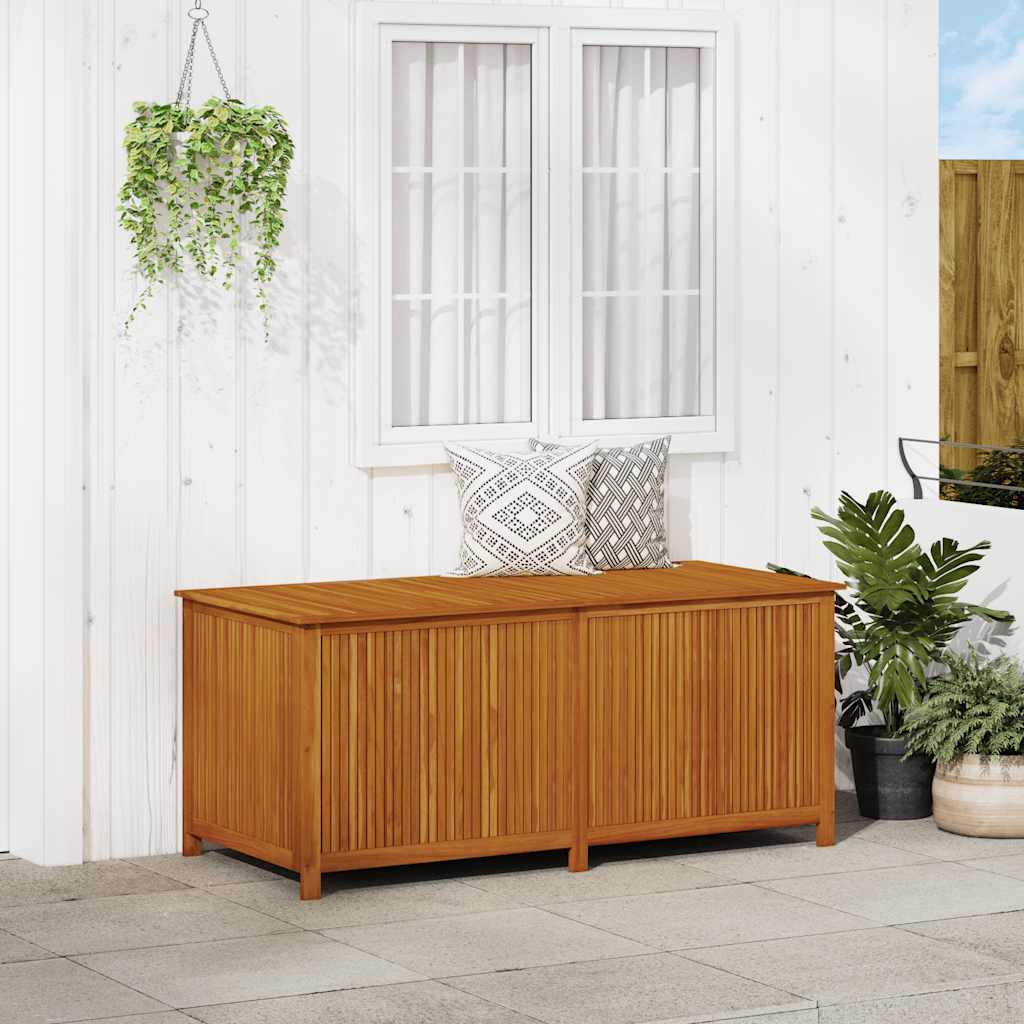 Boîte De Rangement De Jardin Bois D'acacia Solide
