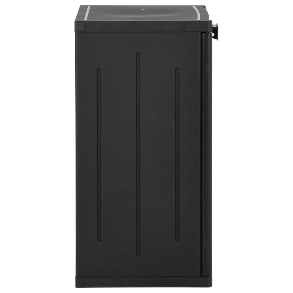 Armoire De Rangement De Jardin 65X45X88 Cm Pp Rotin Noir