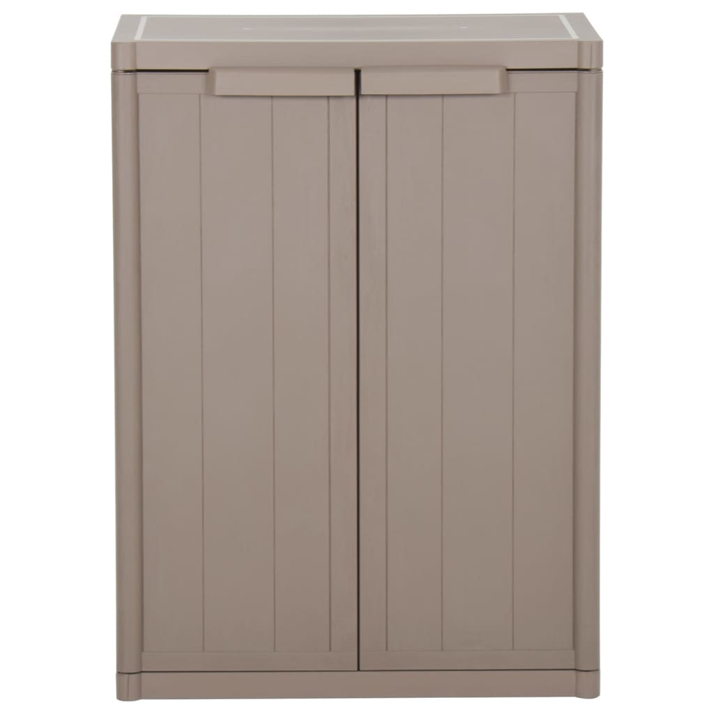 Armoire De Rangement Jardin 65X45X88Cm Pp Aspect De Bois Marron