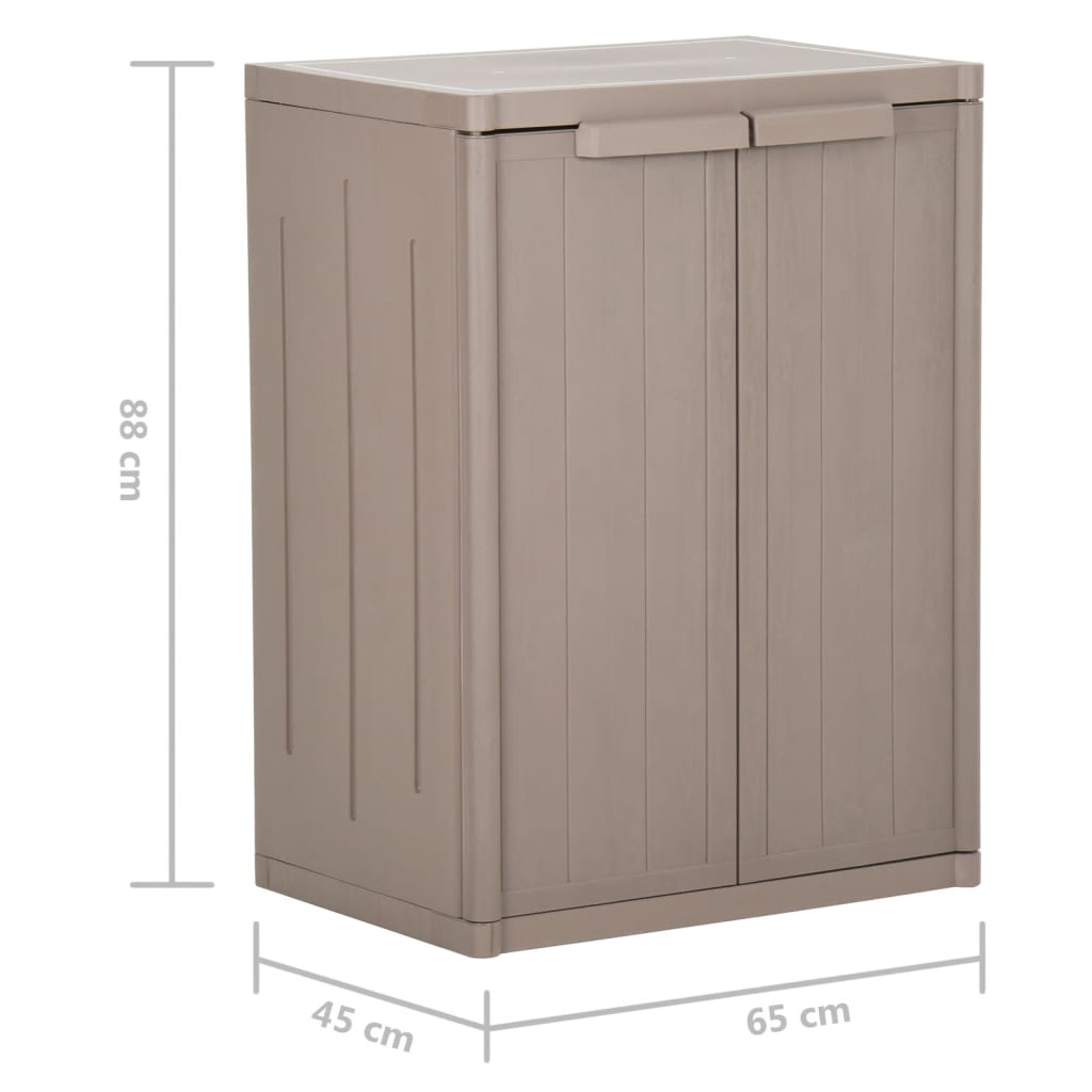 Armoire De Rangement Jardin 65X45X88Cm Pp Aspect De Bois Marron