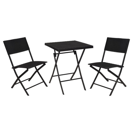 Progarden Ensemble De Bistro De Jardin 3 Pcs Motif De L'osier