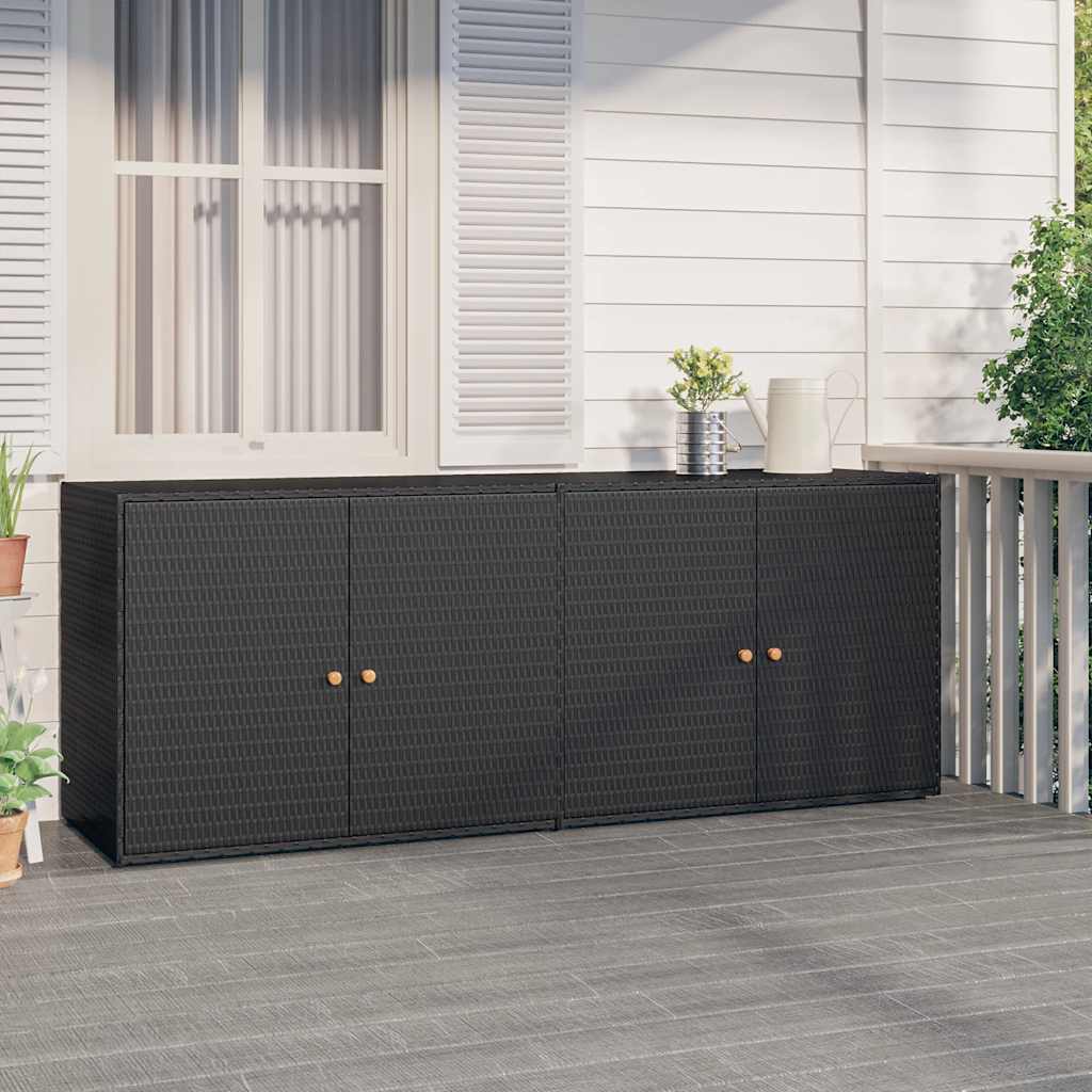 Armoire De Rangement Jardin 198X55,5X80 Cm Résine Tressée