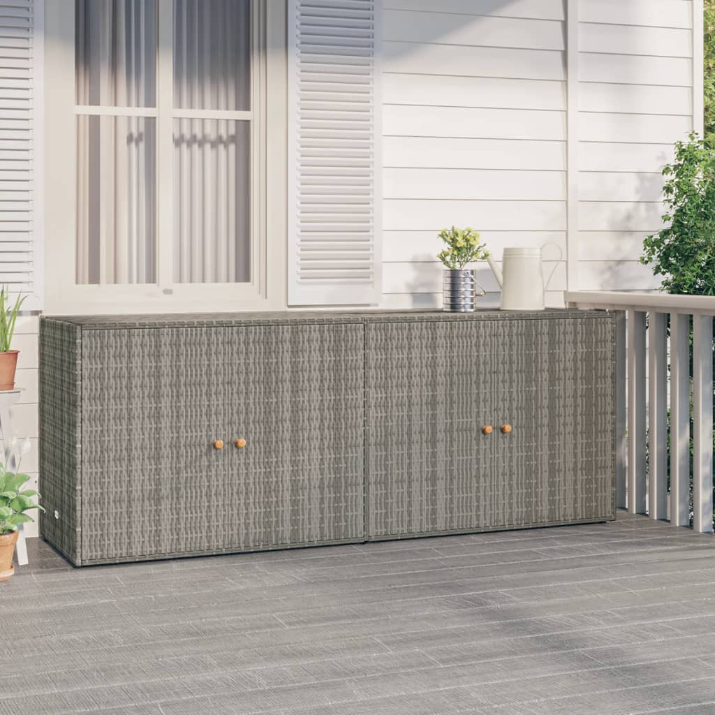 Armoire De Rangement Jardin 198X55,5X80 Cm Résine Tressée
