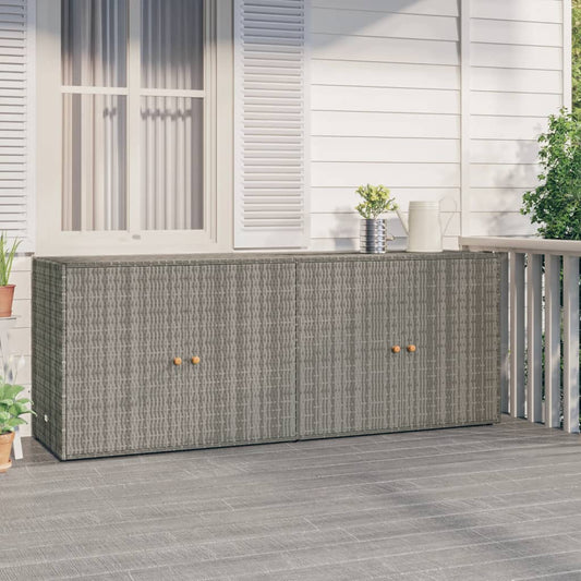 Armoire De Rangement Jardin 198X55,5X80 Cm Résine Tressée