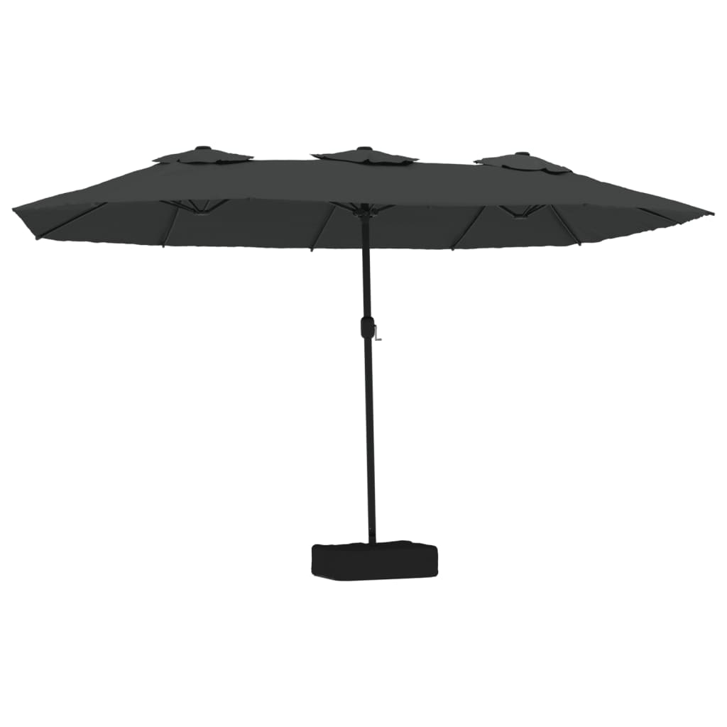 Parasol De Jardin À Double Tête Avec Led 449X245 Cm