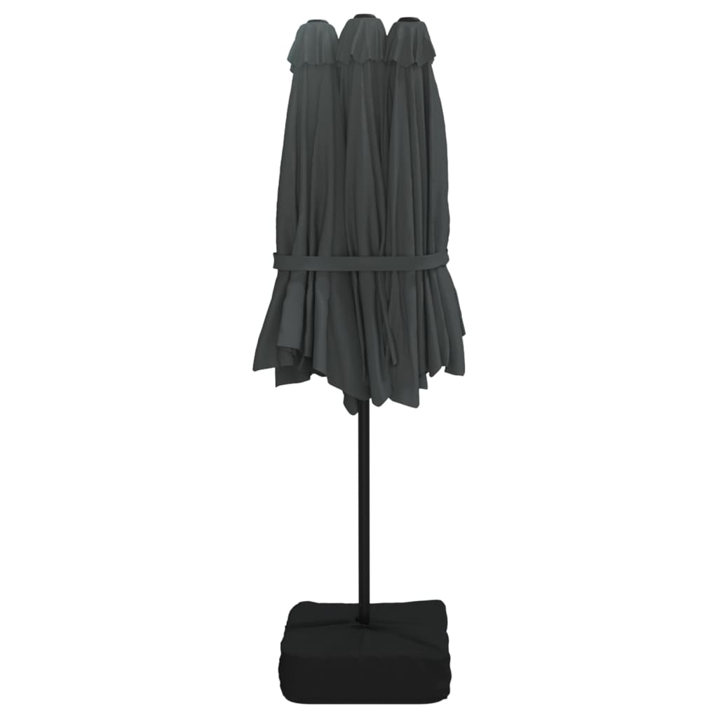 Parasol De Jardin À Double Tête Avec Led 449X245 Cm