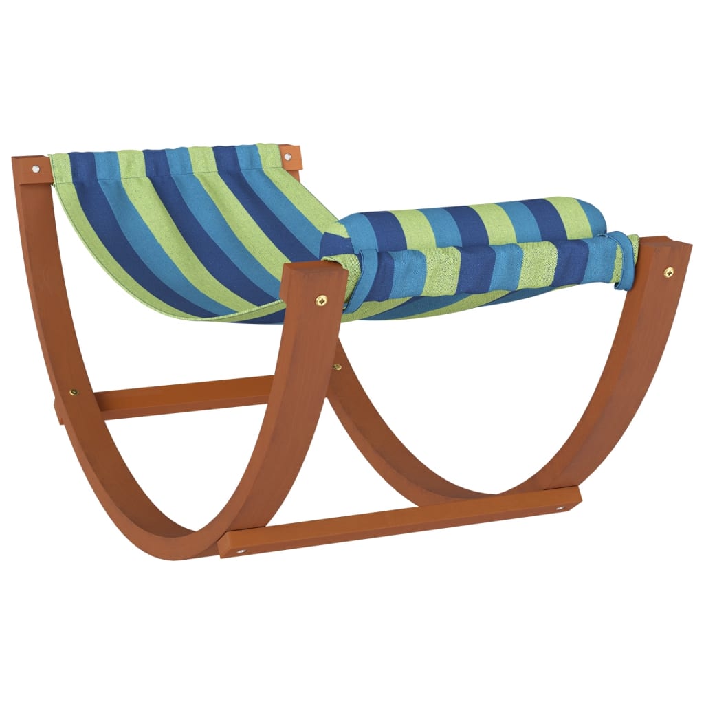Hamac À Bascule Pour Enfants Bleu Et Tissu