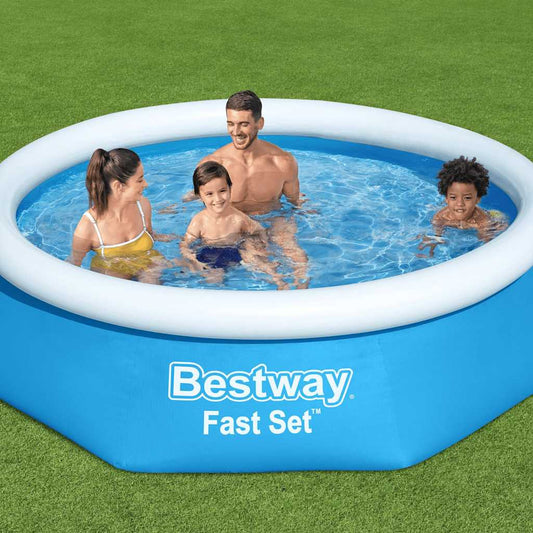 Bestway Piscine Gonflable Ronde 244X66 Cm 57265 Gris Foncé