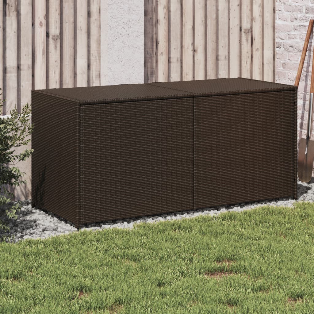 Boîte De Rangement De Jardin Mélange Beige 291L Résine Tressée
