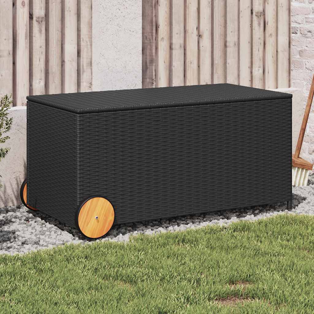 Boîte De Rangement De Jardin Mélange Beige 291L Résine Tressée