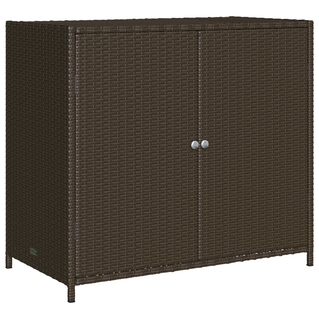 Armoire De Rangement De Jardin 83X45X76Cm Résine Tressée
