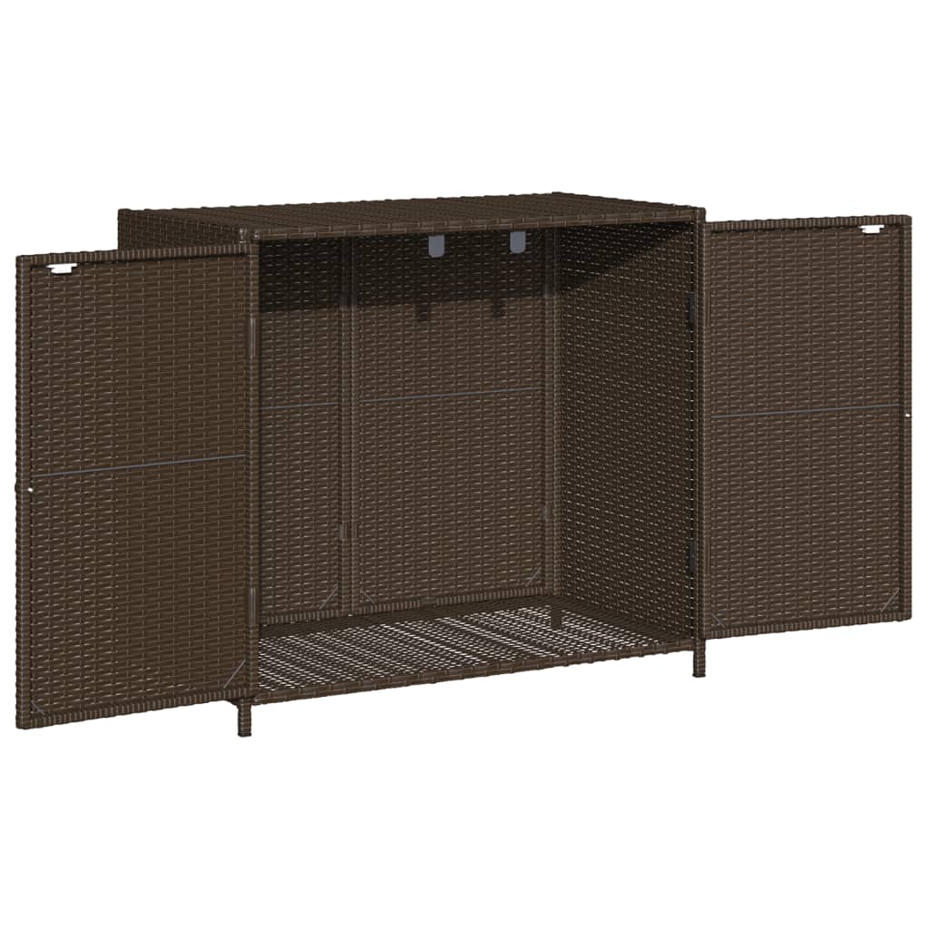 Armoire De Rangement De Jardin 83X45X76Cm Résine Tressée