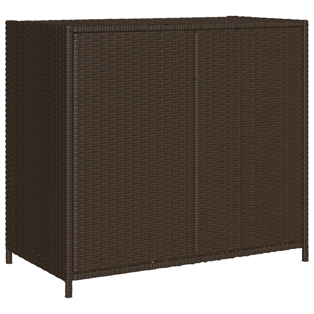 Armoire De Rangement De Jardin 83X45X76Cm Résine Tressée