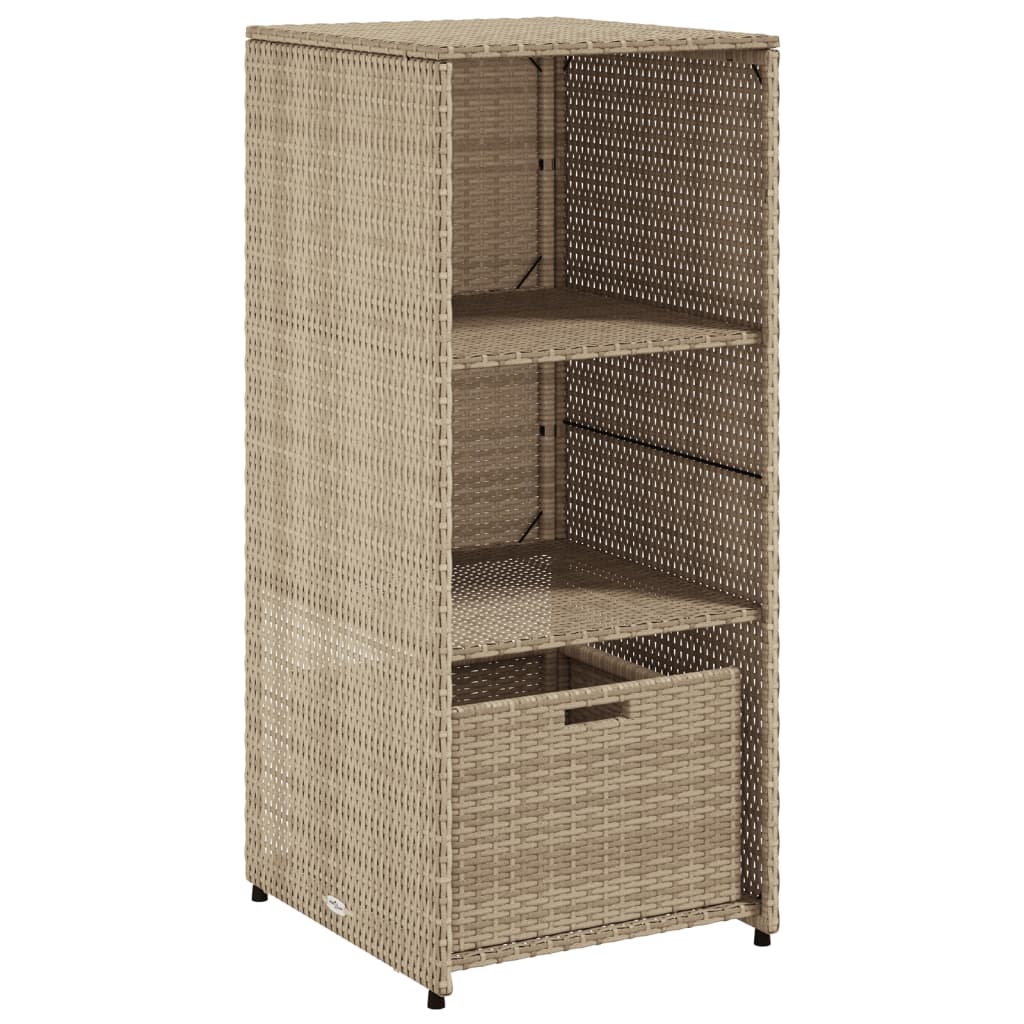 Armoire De Rangement De Jardin 50X55X115Cm Résine Tressée