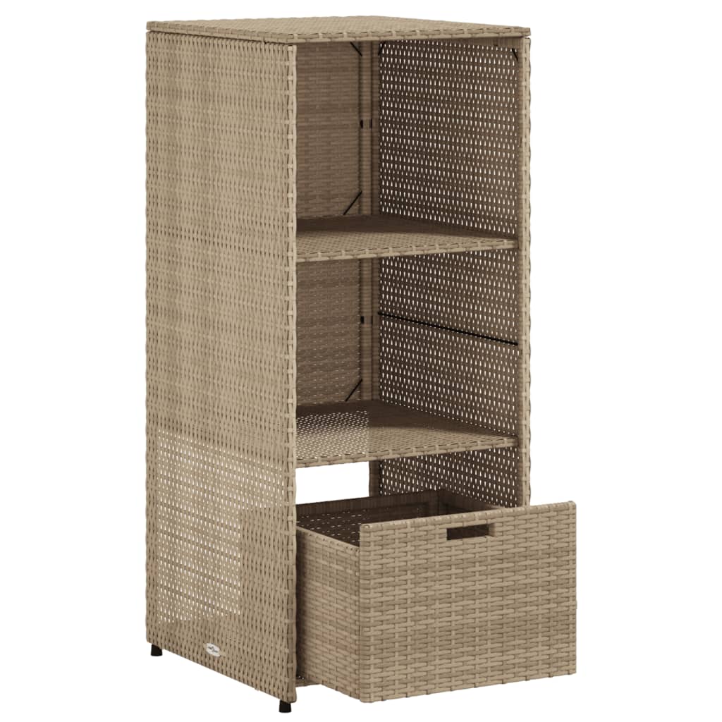 Armoire De Rangement De Jardin 50X55X115Cm Résine Tressée