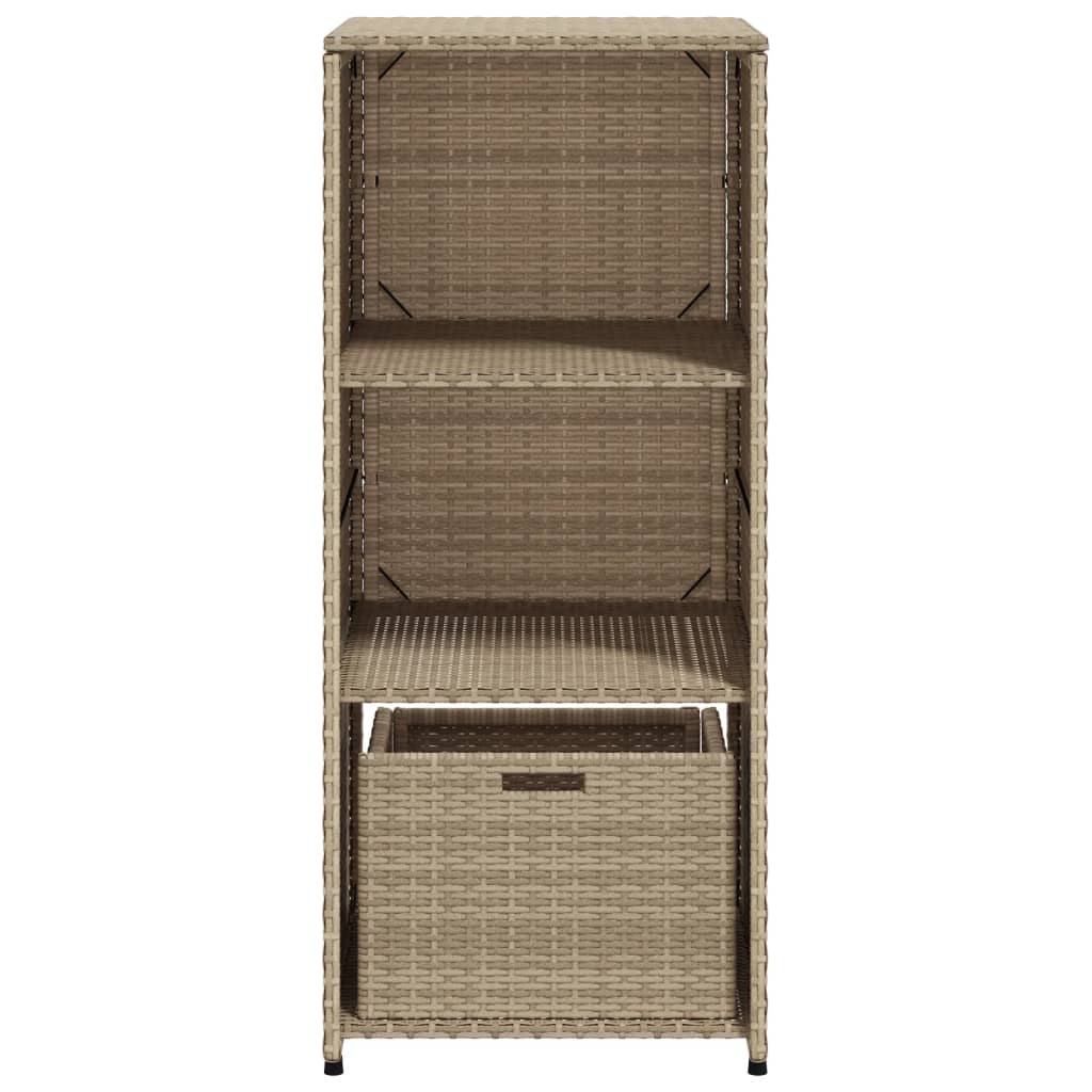 Armoire De Rangement De Jardin 50X55X115Cm Résine Tressée