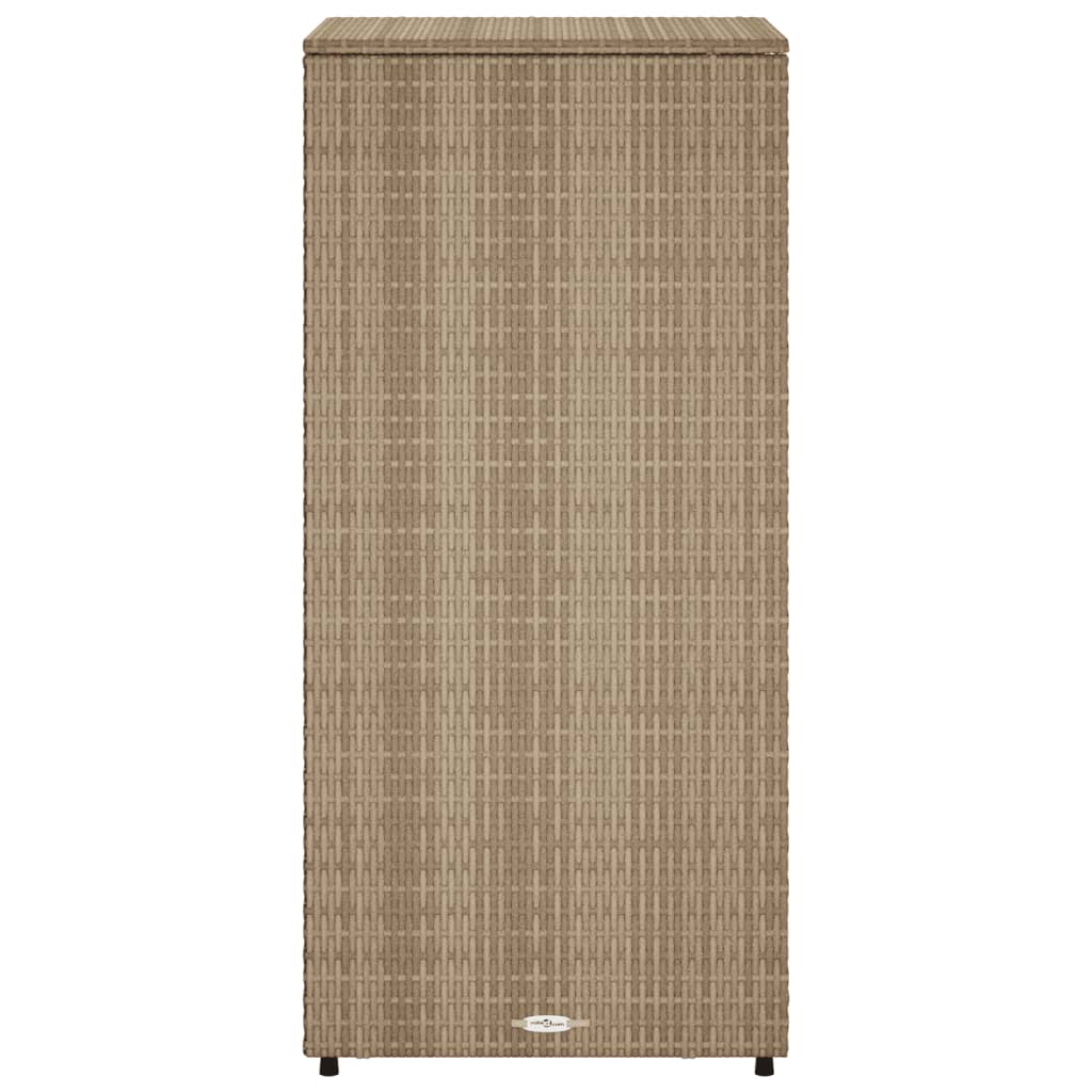 Armoire De Rangement De Jardin 50X55X115Cm Résine Tressée