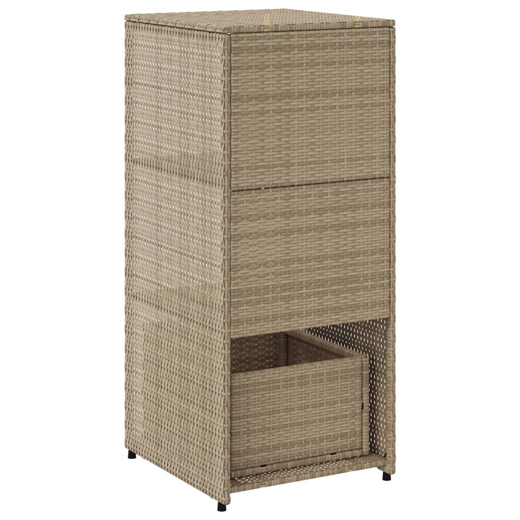 Armoire De Rangement De Jardin 50X55X115Cm Résine Tressée