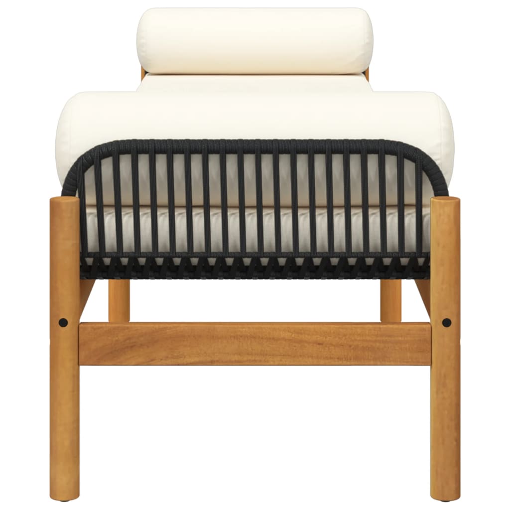 Banc De Jardin Avec Coussin Résine Tressée Acacia