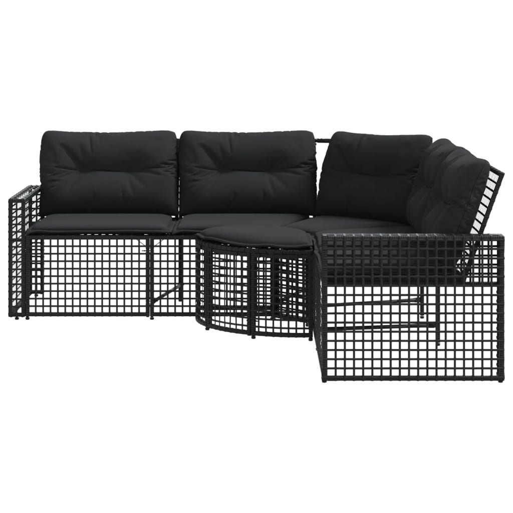 Canapé De Jardin Et Coussins Et Repose-Pied En Forme De L Rotin
