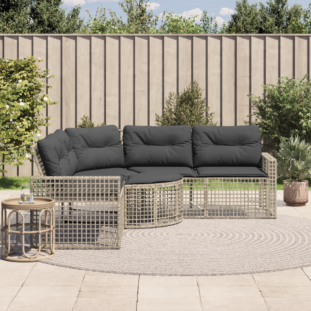 Canapé De Jardin Et Coussins Et Repose-Pied En Forme De L Rotin