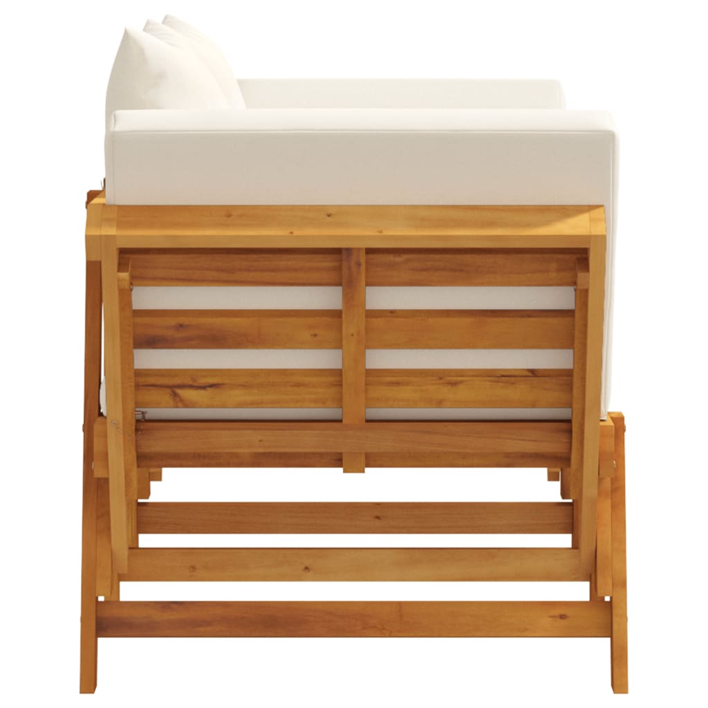Banc De Jardin Avec Coussins 2 En 1 Bois D'acacia Massif
