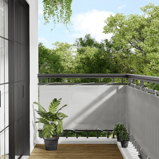 Écran De Balcon 100% Polyester Oxford Gris Clair