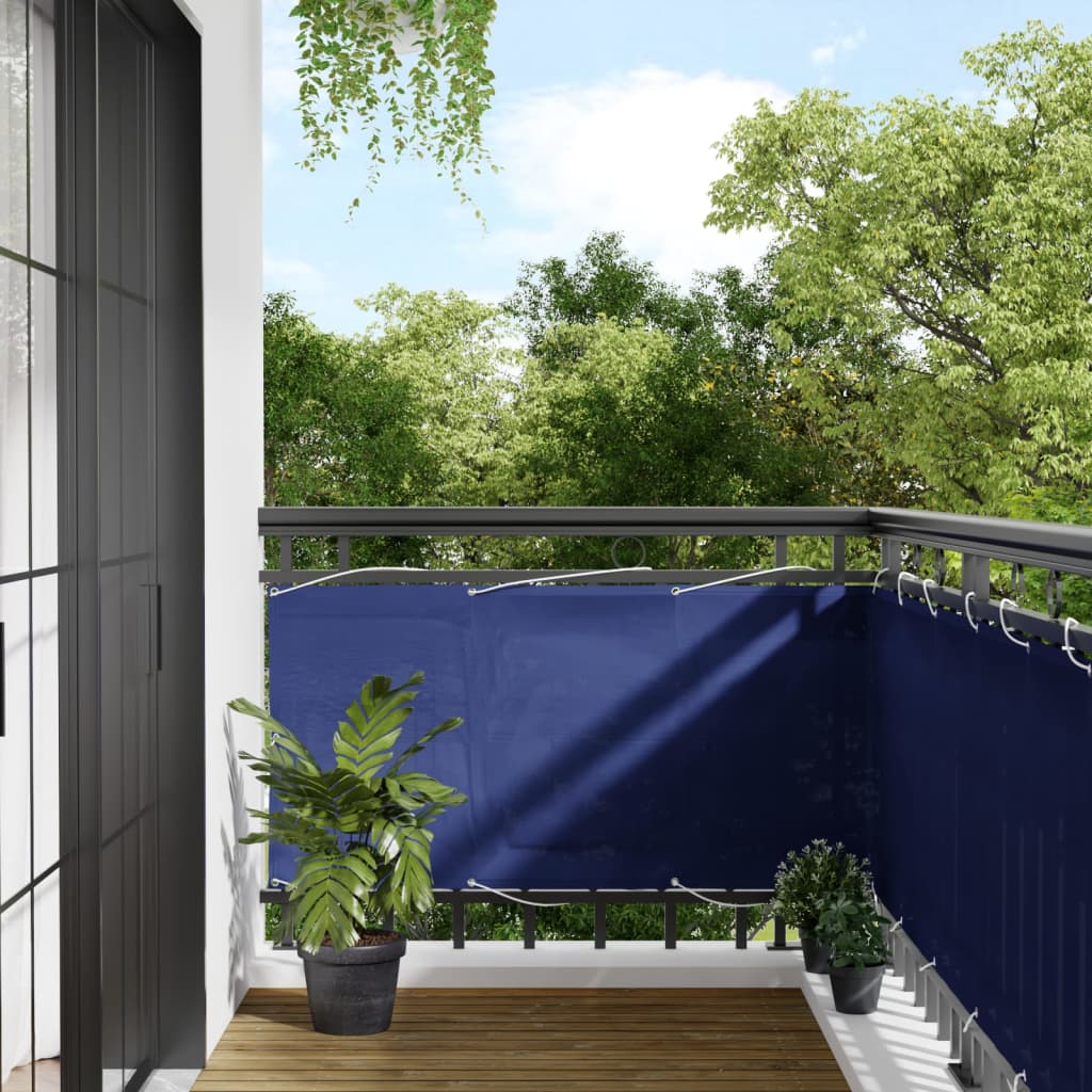 Écran De Balcon 100% Polyester Oxford Bleu