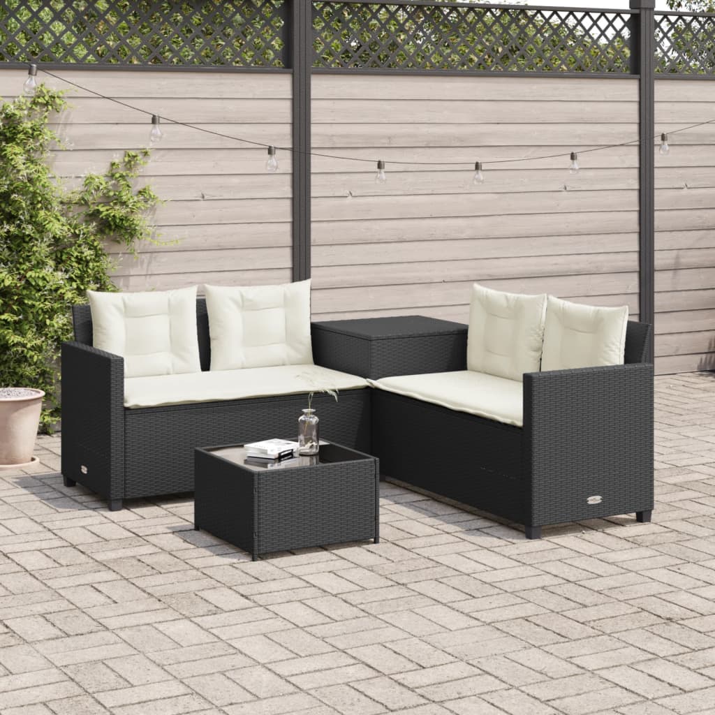 Canapé De Jardin Avec Table Et Coussins En Forme De L Beige