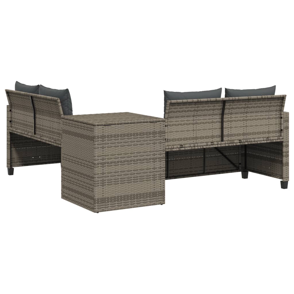 Canapé De Jardin Avec Table Et Coussins En Forme De L Gris Sonoma Gris