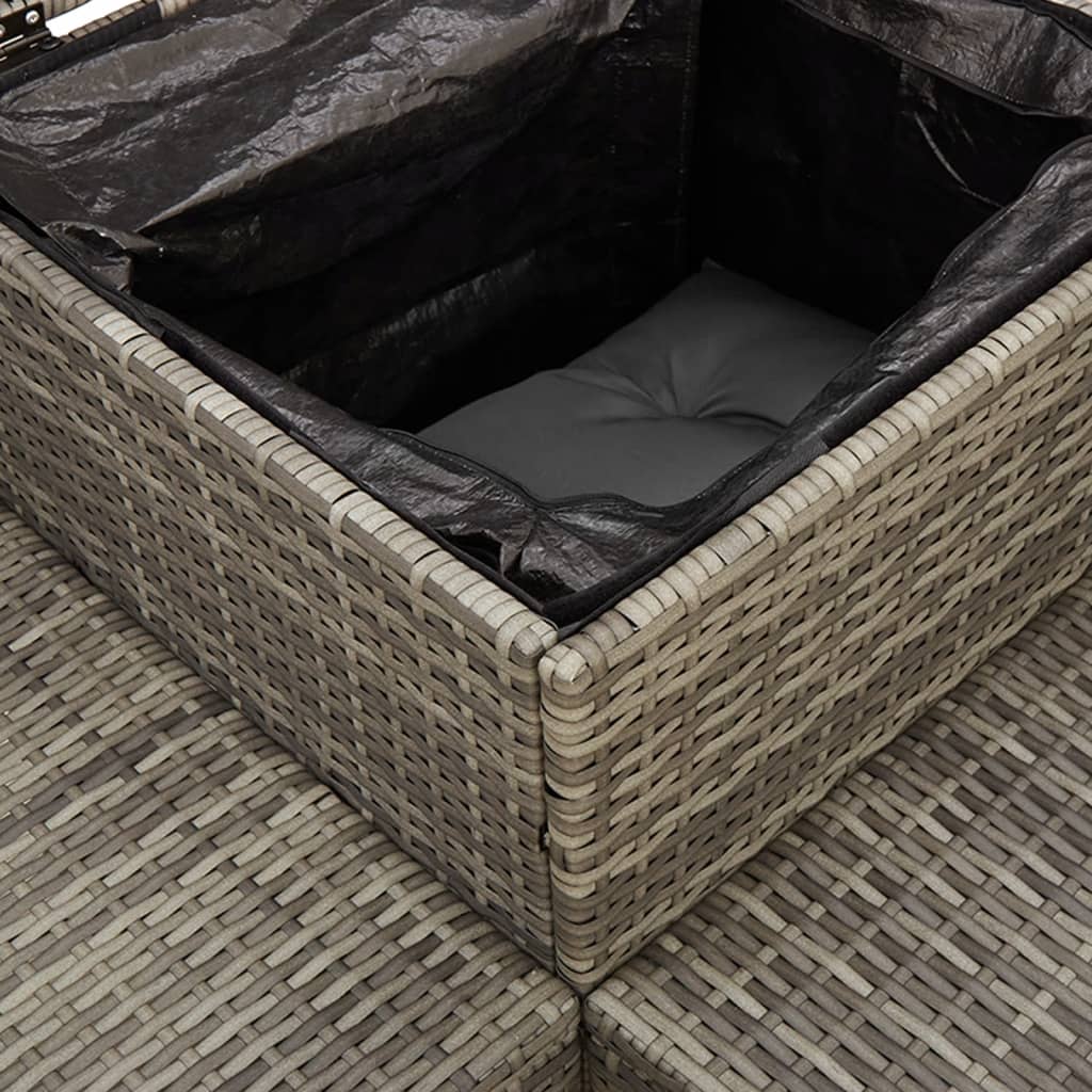 Canapé De Jardin Avec Table Et Coussins En Forme De L Gris Sonoma Gris