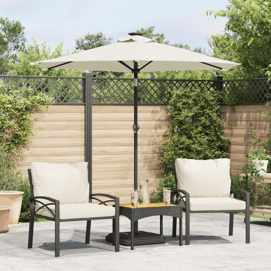 Parasol De Jardin Avec Mât En Acier 225X225X212 Cm