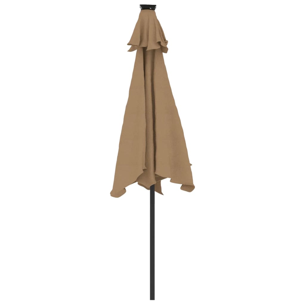 Parasol De Jardin Avec Mât En Acier Taupe 225X225X212 Cm
