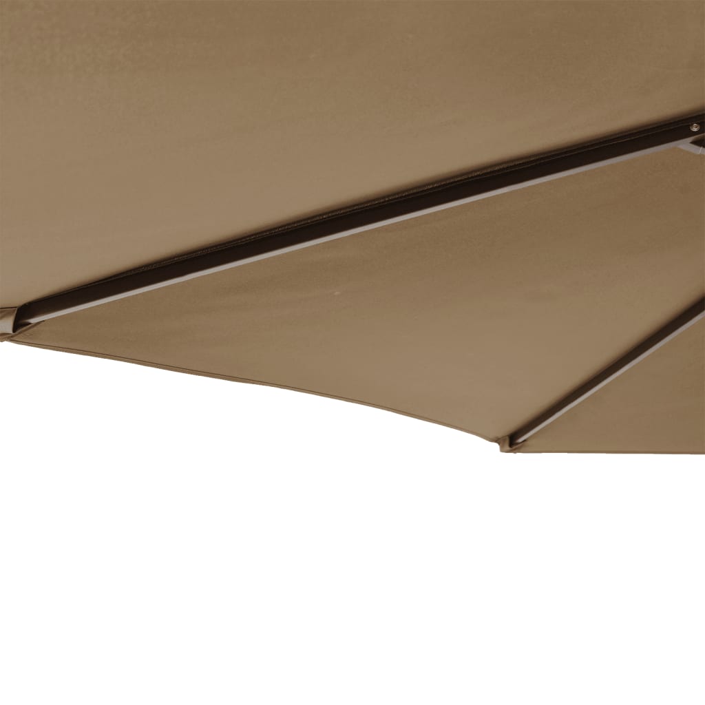 Parasol De Jardin Avec Mât En Acier Taupe 225X225X212 Cm