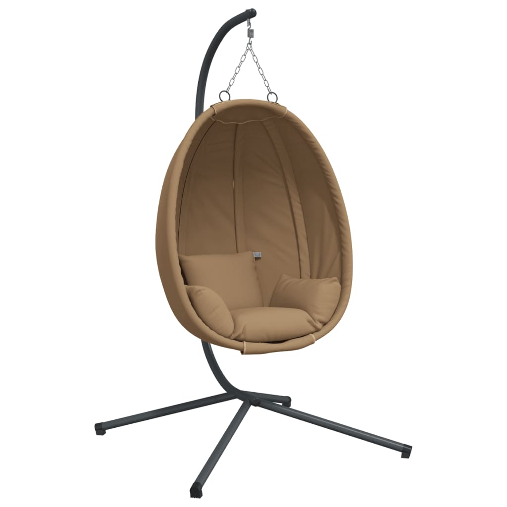 Chaise Suspendue En Forme D'œuf Et Support Tissu Et Acier